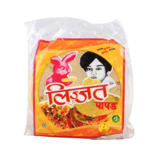 Lijat Urad Black Pepper Papadums Packet 1x200g